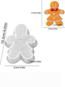Christmas Silicone Mold DIY, Gingerbread Man Snowman Snowflake Bear Pendant Ornament Mold For Resin Candle Plaster Craft Making - White - View 12