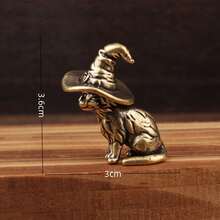 Cat Ring Holder, Zinc Alloy Glossy Three Dimensional Retro Statuette, Vintage Antique Jewelry Organizer Storage For Dresser Vanity Decor - multicolor - View 13
