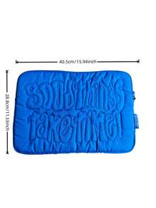 1 pieza Bolsa de almacenamiento de portátil simple de 11 pulgadas/13 pulgadas/15 pulgadas de color negro y azul, bolsa de forro para iPad y tableta anti-caídas y resistente a golpes, regalo de cumpleaños, adecuado para la escuela, la oficina y el viaje de regreso a clases - Multicolor - Ver 12