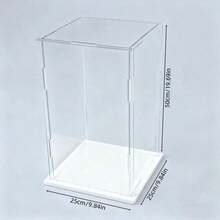 Transparent Acrylic Display Case, Storage Box, White Base, Assembled Dust-Proof Display Cabinet, Suitable For Car Models, Building Blocks, Collectibles, Statues, And Model Display - White Background With Transparent - View 10