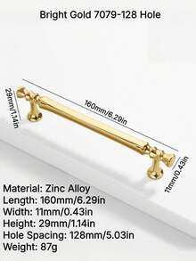 Made Of Solid Zinc Alloy For Sturdy And Long‑Lasting Performance. Bright Gold Glossy Finish Delivers Elegant French Luxury Style. Single‑Hole Design For Quick And Easy Installation. Perfect Match For Wardrobe, Cabinet, Drawer And Various Home - multicolor - View 17