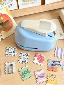 1-Piece Stamp Embosser, Stamp Bullet Journal Hole Punch, Creative DIY Embossing Tool, And A Supplies‑Collecting Tool For Your Planner. - blue - View 2