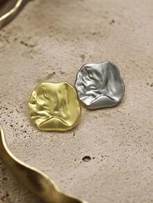 1 Pack 10 Pieces Irregular Wrinkled Metal Buttons Decorative Fasteners For Top Suit Overcoat Outerwear Sewing Accessories - 10pcs - View 6