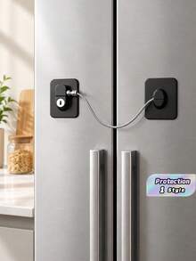 One-Piece/Two Pieces Safety Locks, Advanced Protection Locks, Multi-Functional Cabinet Door Locks, Window Locks, Refrigerator Latches, Child Safety Locks For Doors And Windows. - multicolor - View 1