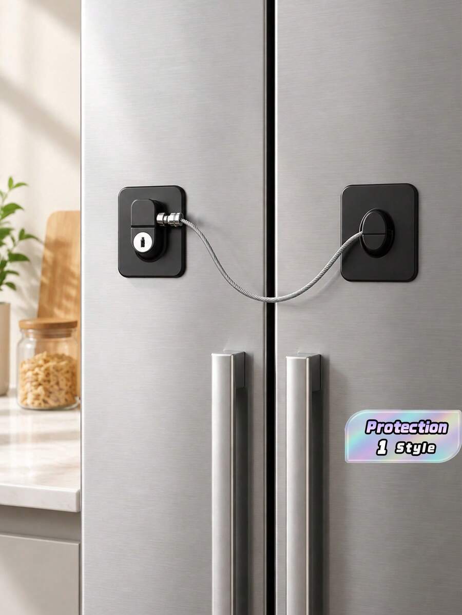 One-Piece/Two Pieces Safety Locks, Advanced Protection Locks, Multi-Functional Cabinet Door Locks, Window Locks, Refrigerator Latches, Child Safety Locks For Doors And Windows. - multicolor - View 1