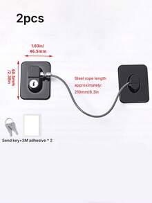 One-Piece/Two Pieces Safety Locks, Advanced Protection Locks, Multi-Functional Cabinet Door Locks, Window Locks, Refrigerator Latches, Child Safety Locks For Doors And Windows. - multicolor - View 11