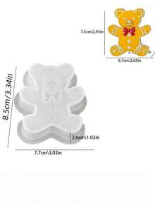 Christmas Silicone Mold DIY, Gingerbread Man Snowman Snowflake Bear Pendant Ornament Mold For Resin Candle Plaster Craft Making - White - View 13