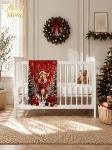 Muroi Mono 1pc Christmas Pattern Blanket, Made Of Flannel Material, Is Soft And Comfortable. It Is Suitable For Beds, Living Rooms And Sofas. It Is Suitable For All Seasons And Is An Excellent Choice For Daily Decorations, Home Decorations And Christmas Gifts. - Christmas - View 9