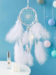 Large Dream Catchers With Natural Feathered Hanging Ornament For Living Room Home Decors And Giving (No Power) - multicolor - View 10
