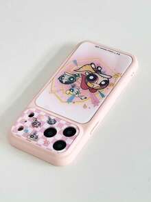 THE POWERPUFF GIRLS X SHEIN A Stylish, High-End Printed Pattern Protective Phone Case Design, Perfect For IPhone – A Cute, Fashionable, And Sophisticated Phone Case. - Multicolor - View 8