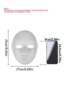 Vintage Plastic Masks For Women, DIY Blank Paintable Masks For Masquerade Parties, Chinese Style Hanfu Cosplay And Stage Performance - multicolor - View 3