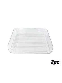 2pcs Stackable A4 Size Transparent PET Desktop File Tray, Space-Saving Document & Letter Organizer Tray For Office, Home, School Supplies - Multicolor - View 8