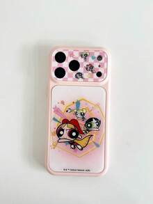 THE POWERPUFF GIRLS X SHEIN A Stylish, High-End Printed Pattern Protective Phone Case Design, Perfect For IPhone – A Cute, Fashionable, And Sophisticated Phone Case. - Multicolor - View 6