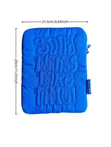 1 pieza Bolsa de almacenamiento de portátil simple de 11 pulgadas/13 pulgadas/15 pulgadas de color negro y azul, bolsa de forro para iPad y tableta anti-caídas y resistente a golpes, regalo de cumpleaños, adecuado para la escuela, la oficina y el viaje de regreso a clases - Multicolor - Ver 13
