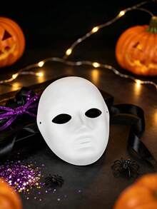Vintage Plastic Masks For Women, DIY Blank Paintable Masks For Masquerade Parties, Chinese Style Hanfu Cosplay And Stage Performance - multicolor - View 9