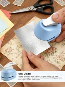 1-Piece Stamp Embosser, Stamp Bullet Journal Hole Punch, Creative DIY Embossing Tool, And A Supplies‑Collecting Tool For Your Planner. - blue - View 4