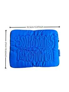 1 pieza Bolsa de almacenamiento de portátil simple de 11 pulgadas/13 pulgadas/15 pulgadas de color negro y azul, bolsa de forro para iPad y tableta anti-caídas y resistente a golpes, regalo de cumpleaños, adecuado para la escuela, la oficina y el viaje de regreso a clases - Multicolor - Ver 11