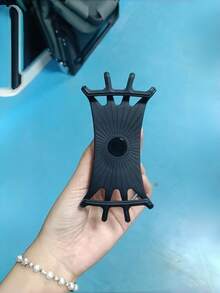 1 pieza Soporte multifuncional para teléfono de bicicleta de montaña de silicona con función de rotación de 360 grados para ciclismo al aire libre - Negro - Ver 14