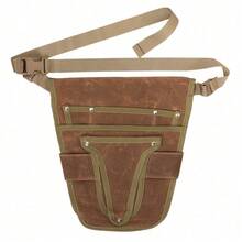 Waxed Canvas Tool Waist Bag, Wear-Resistant Hanging Tool Pouch, Multi-Purpose Utility Belt Bag For Gardening Weeding Tools, Electrician Tool Storage Waist Pack - multicolor - View 7