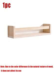 Wooden Wall Bookshelf Storage Rack Student Bedroom Home Bookcase Display Rack Hanging Wall Multi-Purpose Organizer - Multicolor - View 14