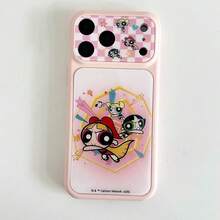 THE POWERPUFF GIRLS X SHEIN A Stylish, High-End Printed Pattern Protective Phone Case Design, Perfect For IPhone – A Cute, Fashionable, And Sophisticated Phone Case. - Multicolor - View 5