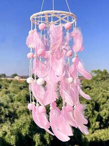 Large Dream Catchers With Natural Feathered Hanging Ornament For Living Room Home Decors And Giving (No Power) - multicolor - View 13