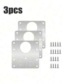 Stainless Steel Hinge Repair Plate, Wardrobe Cabinet Door Hinge Fixing Mounting Bracket For Installation And Reinforcement - Silver - View 15