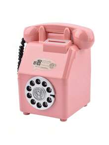 1PC Large Capacity Creative Retro Telephone Shaped Coin Bank Durable Resin Vintage Phone Piggy Bank Ornament Photo Prop Desk Decoration Gift For Home Office Study Room - nostalgia - View 15