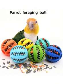 Interactive Parrot Foraging Balls, Durable Plastic Chew Toy For Medium & Small Birds, Ideal For Budgies, Cockatiels And Lovebirds - Multicolor - View 7