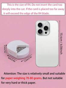 1Pc DIY Round Corner Cutter R4 Chamfering Cutter Cutting Tool Handmade Photo Paper Card Right Angle Pointed Arc Trimming Paper Cutter School Supplies - Multicolor - View 4