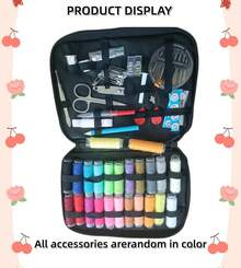 1 Set Portable Sewing Kit, Home Sewing Tool Set, 100pcs/Set Thread Box, Needles, Thread, Hand Sewing Accessories, Suitable For Christmas, Wedding And Other Occasions - Multicolor - View 12