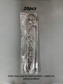 10/20件裝衣櫥收納架，宿舍必需品，宿舍專用多功能省空間收納掛架，9孔設計，適合衣櫥收納與整理，可掛洋裝、長褲、牛仔褲、鞋子、裙子 - 彩色 - 查看 14