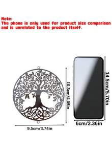 Tree Of Life Hollow Wind Chime Connectors Intricate Floral Leaf Pattern DIY Art Pendants Accessories For Dreamcatcher Wedding Indoor Outdoor Home Decor Tree Hanging Ornaments - 1PC - View 3
