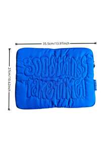 1 pieza Bolsa de almacenamiento de portátil simple de 11 pulgadas/13 pulgadas/15 pulgadas de color negro y azul, bolsa de forro para iPad y tableta anti-caídas y resistente a golpes, regalo de cumpleaños, adecuado para la escuela, la oficina y el viaje de regreso a clases - Multicolor - Ver 17