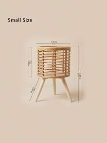 Estantería de flores estilo europeo, tejido de ratán, sala de estar, balcón, estantería de flores, estantería de macetas de flores para interiores, cesta de plantas de flores de pie simple - Color del registro - Ver 12