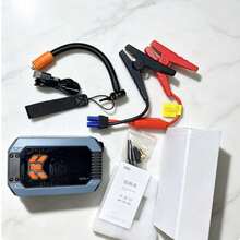 Portable Car Jump Starter With 150PSI Air Compressor, Auto Battery Booster Pack With Jump Cables, Auto‑Shut‑Off Air Inflator, Built‑In Flashlight Emergency Light For Vehicle - ST-9632 - View 6