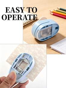 1-Piece Stamp Embosser, Stamp Bullet Journal Hole Punch, Creative DIY Embossing Tool, And A Supplies‑Collecting Tool For Your Planner. - blue - View 8