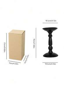 3 Sizes Black Metal Pillar Candle Holders, European Vintage Candlestick Holders, Light Luxury Table Centerpiece Decor For Wedding, Dinner, Home Living Room Decor - multicolor - View 14