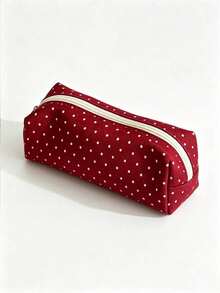 Campus Polka Dot Pencil Case, Large Capacity Stationery Storage Bag, Multifunctional Pen Box For Office Supplies & Travel Makeup, Essential For Students & Adults Daily Use - multicolor - View 16