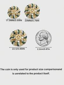 1 Pack 10 Pieces Hand‑Woven Pearl Metal Buttons Colorful Rope‑Threaded Decorative Fasteners For Women Top Sweater Overcoat Outerwear Sewing Accessories - 10pcs - View 3