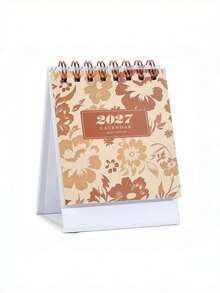 2027 Desk Calendar Spiral Bound Standing Flip Calendar Cute Floral Botanical Design Mini Monthly Planner Aesthetic Desktop Organizer For Home Office Decor - A - View 11