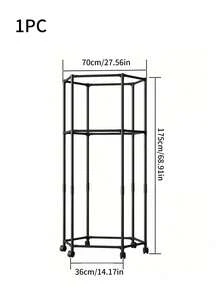 1Pc Drying Rack | Metal Foldable Portable Laundry Drying Stand | Suitable For Indoor And Outdoor Use | Can Hold Multiple Garments, An Essential Tool For Clothes Storage And Organization - Multicolor - View 8