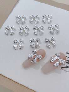 10/100/200 Pcs Nail Art Decorative Stickers - Silver - View 3