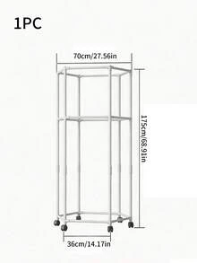 1Pc Drying Rack | Metal Foldable Portable Laundry Drying Stand | Suitable For Indoor And Outdoor Use | Can Hold Multiple Garments, An Essential Tool For Clothes Storage And Organization - Multicolor - View 9