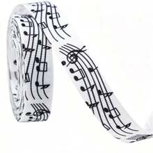 1/4 Packs Music Note & Piano Key Ribbons, Black White Decorative Ribbon For Christmas, Valentine's Day, Wedding, Gift Wrapping & Holiday Crafts, Multipurpose Decor Ribbon, Perfect For Thanksgiving - Multicolor - View 9
