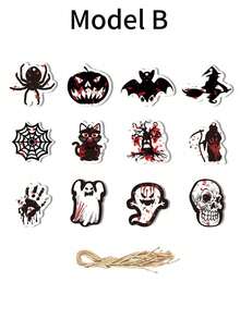 Halloween Hanging Decorations For Holiday Parties, Pumpkin And Ghost Tags, Atmosphere Accessories - Halloween pendant - View 14
