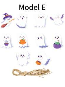 Halloween Hanging Decorations For Holiday Parties, Pumpkin And Ghost Tags, Atmosphere Accessories - Halloween pendant - View 12