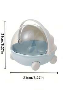 1 Pc Portable Round Cradle With Safety Buckle, Durable Carrying Case For Dolls & Action Figures, 2 Colors (Pink/Blue), Ideal For Travel Storage, Home Display, Gift Box For Birthday & Valentine's Day - color - View 12