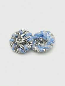 1 Pack 10 Pieces Hand‑Woven Pearl Metal Buttons Colorful Rope‑Threaded Decorative Fasteners For Women Top Sweater Overcoat Outerwear Sewing Accessories - 10pcs - View 7