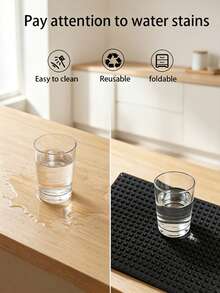 Haus Hana Sink Drain Pad, Kitchen Sink Anti Silicone Pad, Pot Bowl Tableware Drying Pad, Self Draining Pad - Multicolor - View 4
